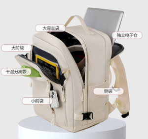 Water-repellent fabric stands up to rainy days, safeguarding your laptop for worry-free travel with this backpack