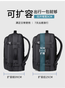 Large-capacity computer backpack for more organized storage