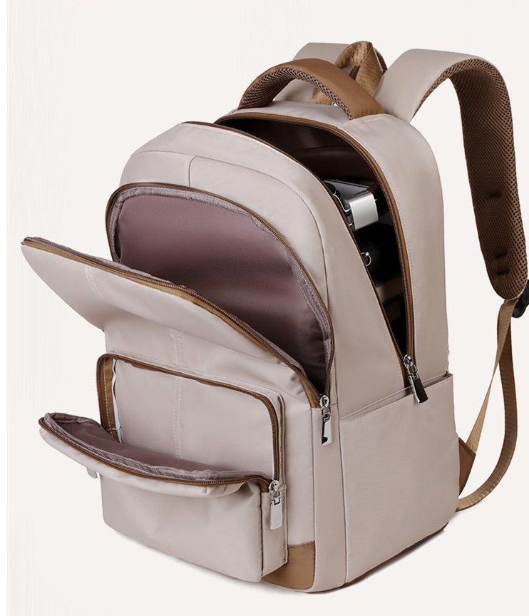 A backpack with multiple pockets for organized storage, saying goodbye to clutter and making work and travel more hassle-free