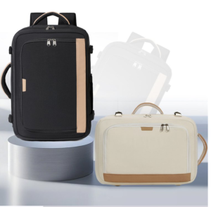 A multi-pocket design for organized storage, a sleek and stylish laptop bag essential for professional travel