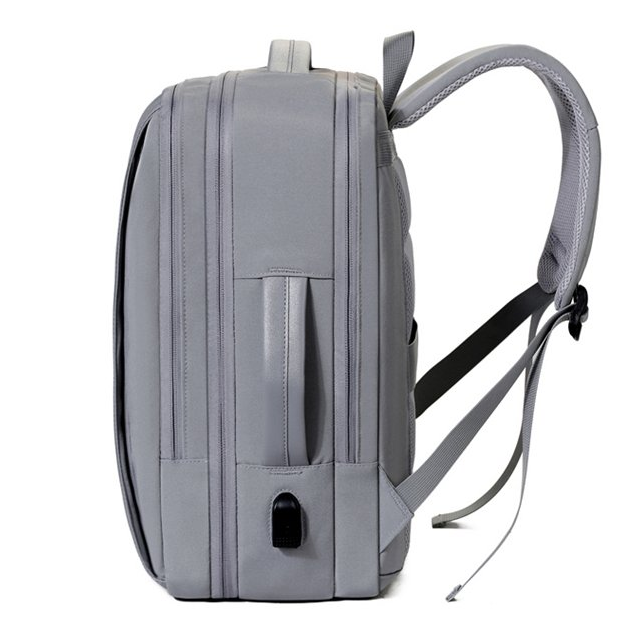 Stylish and textured business backpack with a shockproof laptop compartment for enhanced protection