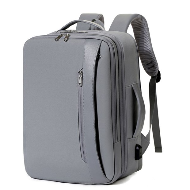 Stylish and textured business backpack with a shockproof laptop compartment for enhanced protection