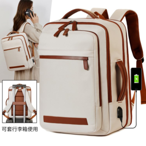 A laptop backpack that combines practicality and style, the ideal choice for business professionals on the go